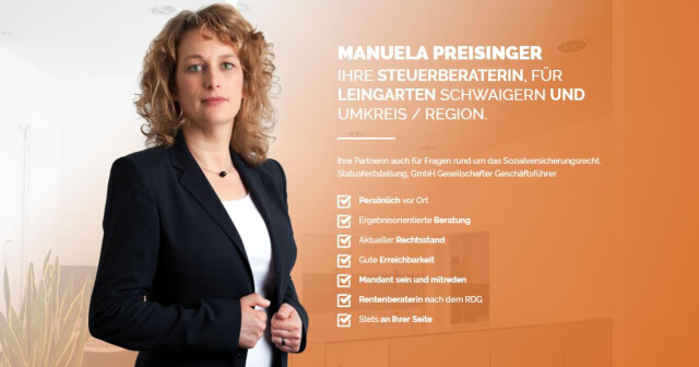 Manuela Preisinger Steuerberaterin Leingarten Öffnungszeiten