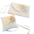 Brautaccessoires Brauttasche und Ringkissen aus Spitze von B.HUER