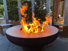 Hochwertige Feuerschale mit Teppanyaki-Ring