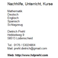 Nachhilfe und Unterricht Dietrich Prehl Schalksm&uuml;hle