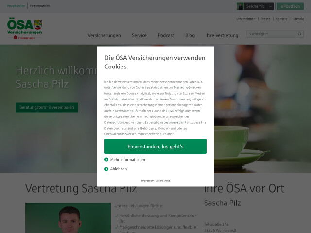 Osa Versicherungen Sascha Pilz Wolmirstedt Offnungszeiten Telefon Adresse