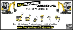 Baumaschinenverleih Halberstadt, Minibagger, Rüttelplatten