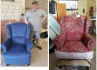 Logo polster Blu Sessel sofa Stühle neu beziehen lasen