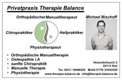 Privatpraxis für Manualtherapie Therapie Balance Michael Bischoff Kiel