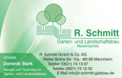 R. Schmitt GmbH & Co.KG Garten-u. Landschaftsbau Dienstleistungen Mannheim