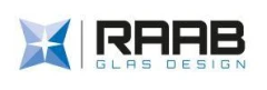 Logo RAAB GLAS DESIGN Roland Raab - Glasermeister