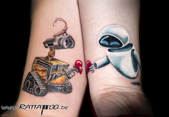 Rattattoo Tattoostudio Tattoo Tattoobilder Tattoogalerie Freiburg Piercing Piercingstudio Wall-E Eve Foto