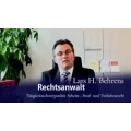 Rechtsanwalt Behrens Lars H., Fachanwalt f&uuml;r Arbeitsrecht, weitere T&auml;tigkeitsschwerpunkte Strafrecht und Verkehrsrecht Bochum