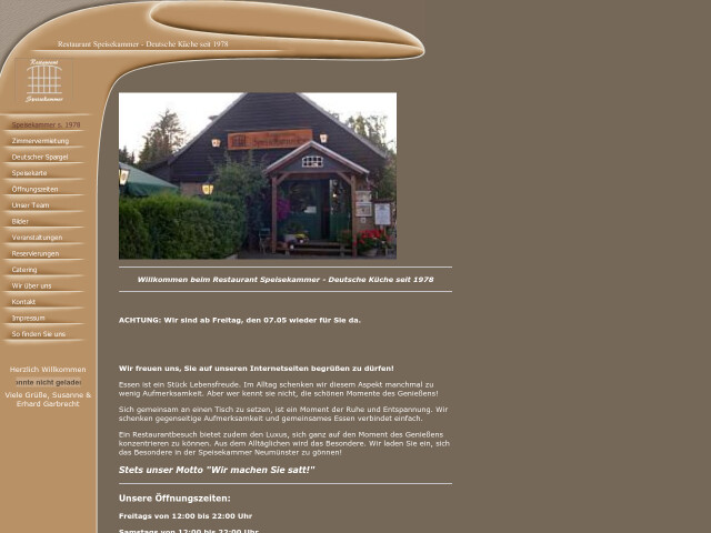 Restaurant Speisekammer Neumünster | Öffnungszeiten | Telefon | Adresse