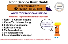 Firma Rohrservice Kunz GmbH Reinigung von Rohre in Löf
