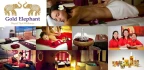 Logo Royal Thai Wellness Gold Elephant Massage