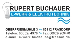 Rupert Buchauer EWerk Frasdorf