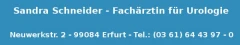 Logo Sandra Schneider Fachärztin für Urologie