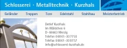 Logo Schlosserei Metalltechnik Kurzhals Schlosser u. MetallbauMstr.