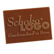 Werbeschokolade - Logo aus Schokolade