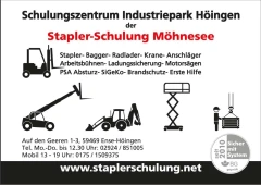 Stapler-Schulung-Möhnesee Stapler- Bagger- Kranschein-Ausbildung Möhnesee