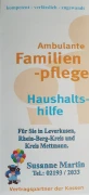 Susanne Martin Familienpflege u. Haushaltshilfe Familienpflege u. Haushaltshilfe Wermelskirchen