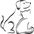 tierische relaxed Logo Hund Katze