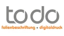 Logo todo folienbeschriftung und digitaldruck