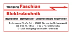 Wolfgang Faschian-Elektrotechnik Bernau im Schwarzwald